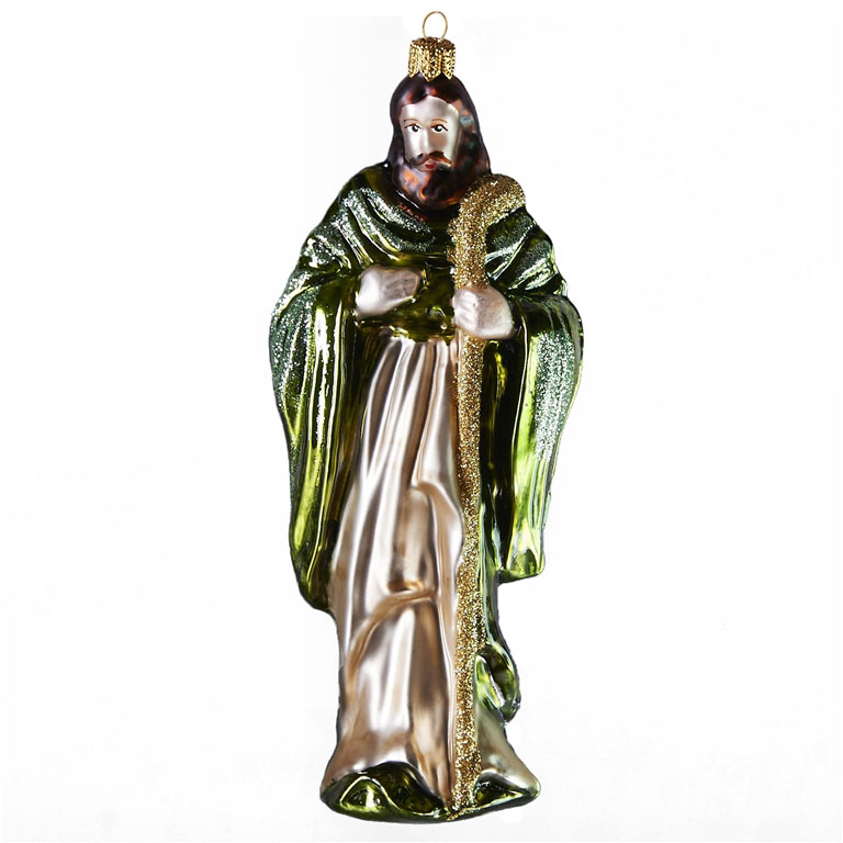Vánoční figurka Josef ve zeleném rouchu