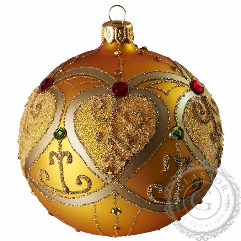 Vánoční koule zlatá dekor