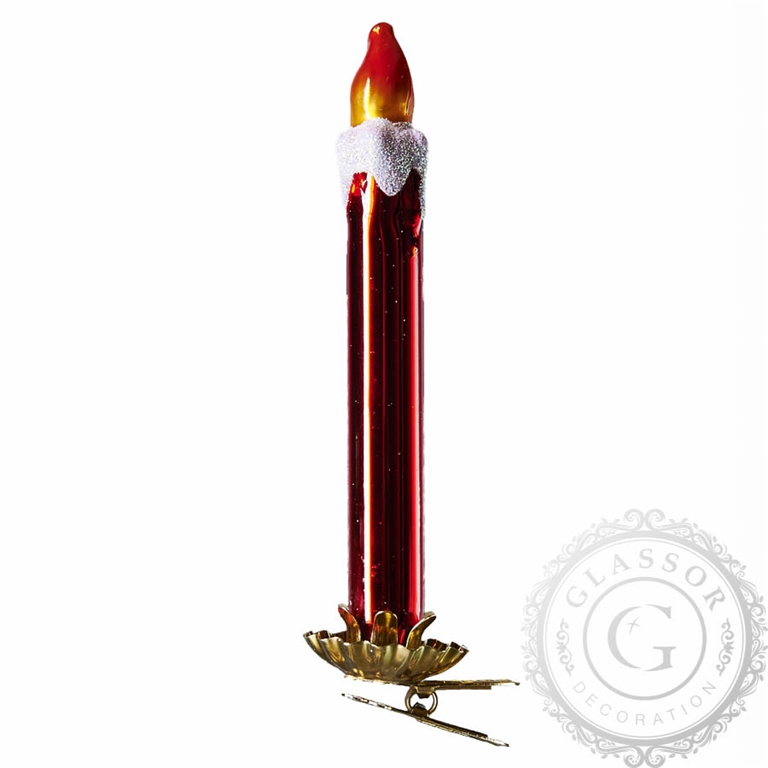 Vánoční ozdoba svíčka červená