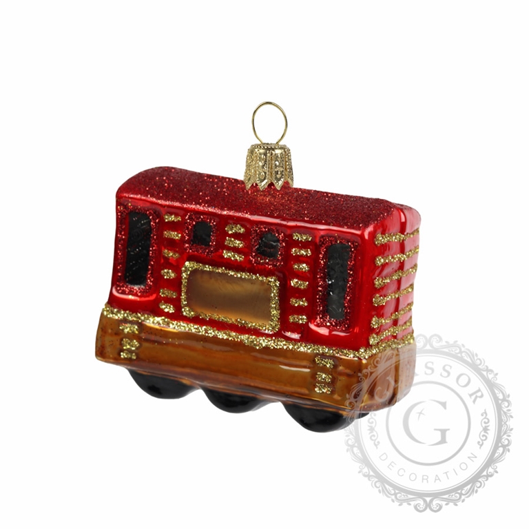 Vánoční ozdoba vagon červený