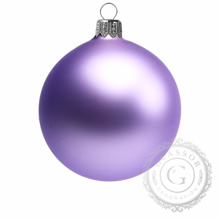 Vánoční koule fialová matná