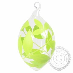 Vajíčko s dekorem zelených listů 