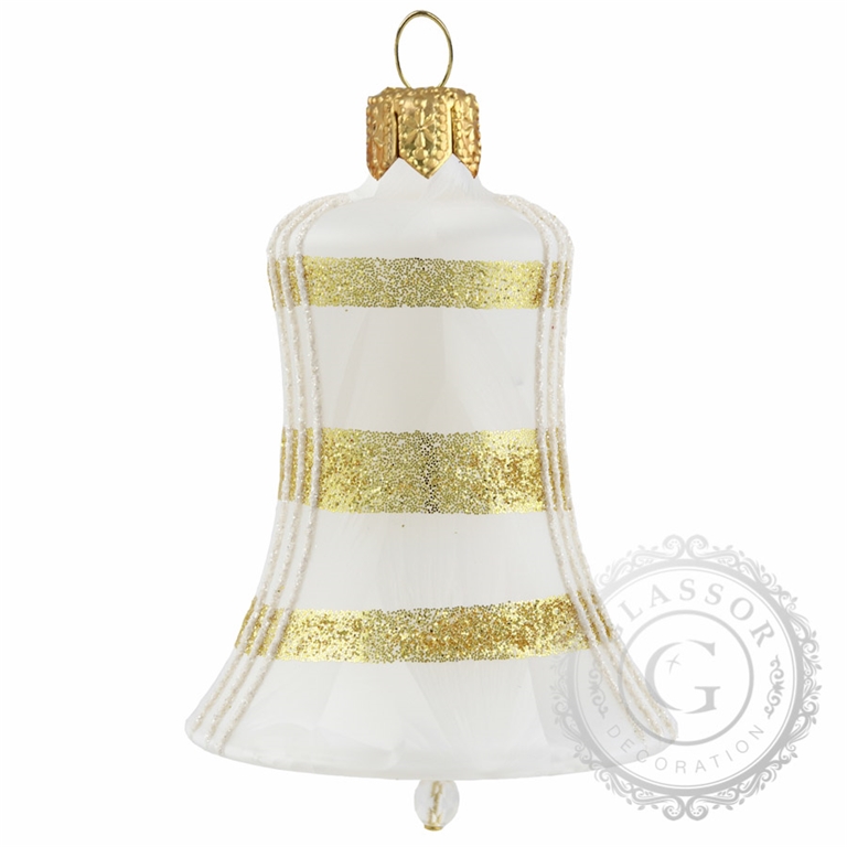 Zvonek mrazolak dekor zlaté proužky