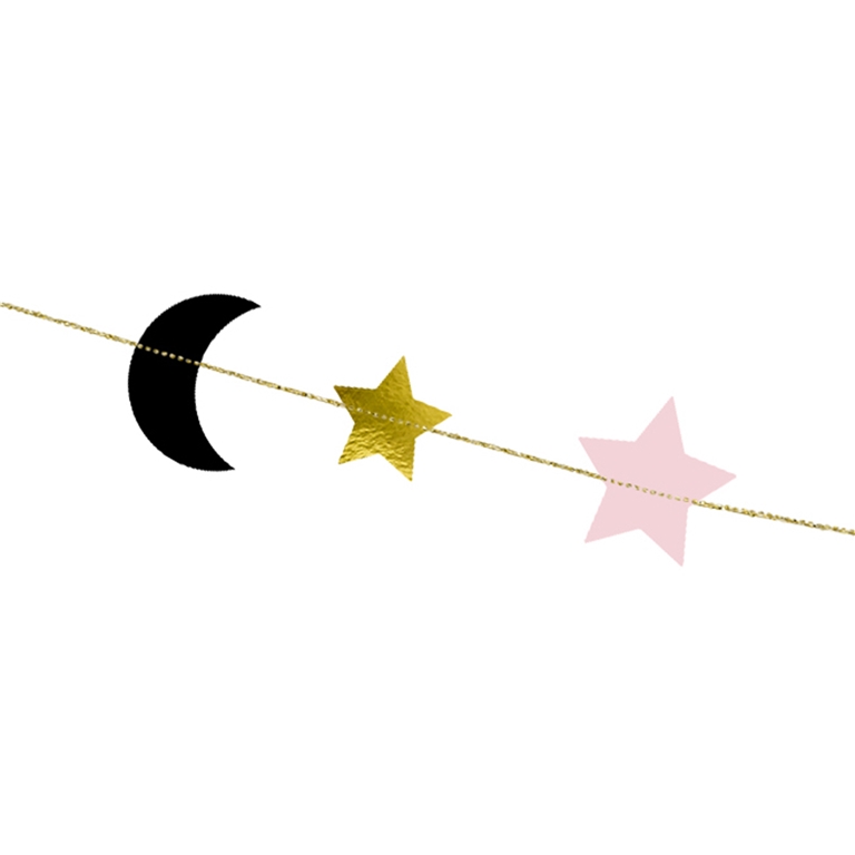 Girlanda hvězdičky a měsíček