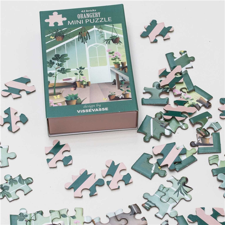 Designové mini puzzle skleník 42 ks