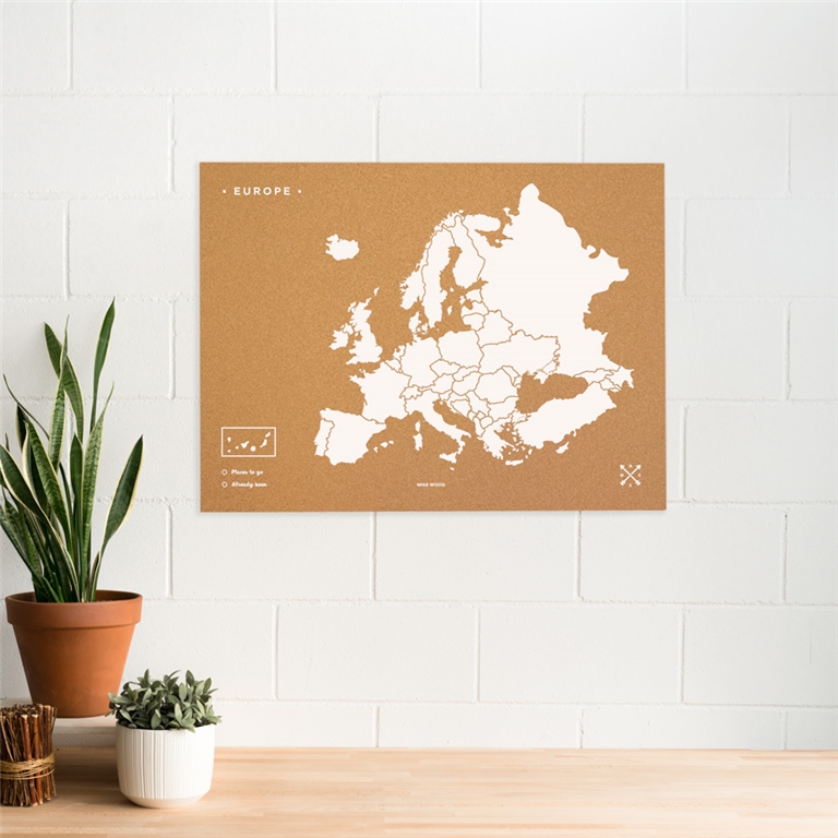 Korková nástěnka mapa Evropy XL