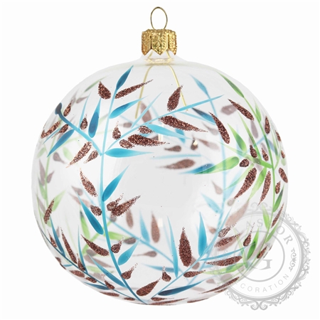 Glass Christmas bauble with twigs