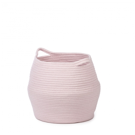 Pink cloth basket with handles