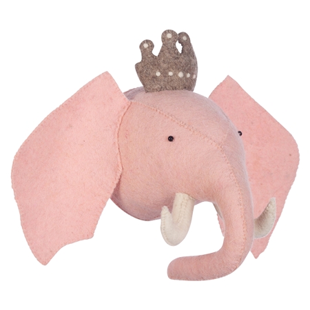 Nástěnná dekorace růžová sloní princezna