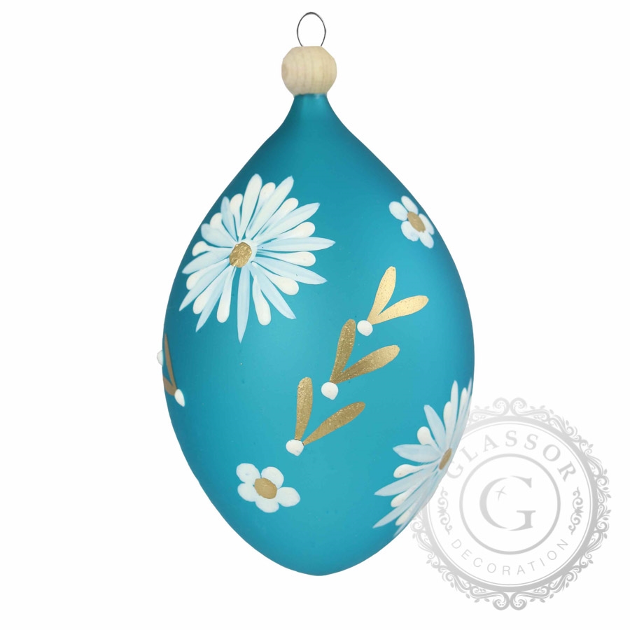 Velikonoční kraslice modrý mat