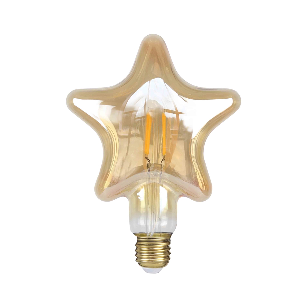 Žárovka ve tvaru hvězdy jantarová