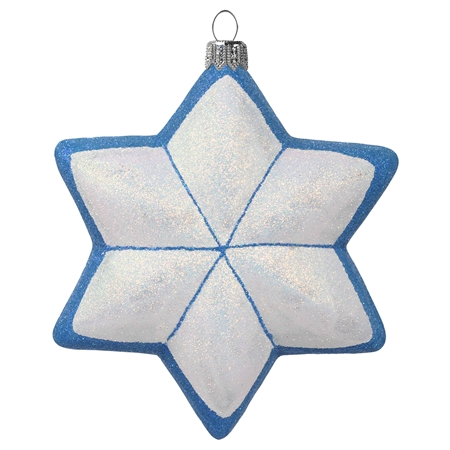Big white and blue star