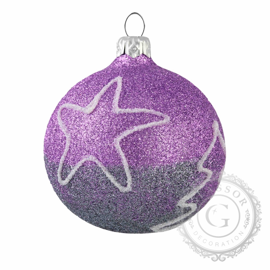 Vánoční koule fialová