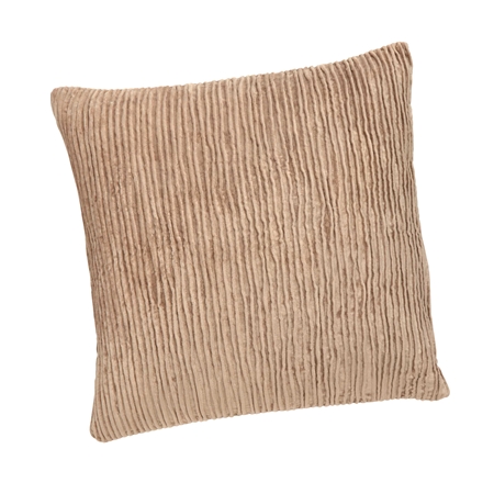 Beige suede pillow with ridges
