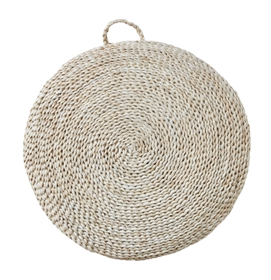 Knitted seagrass cushion