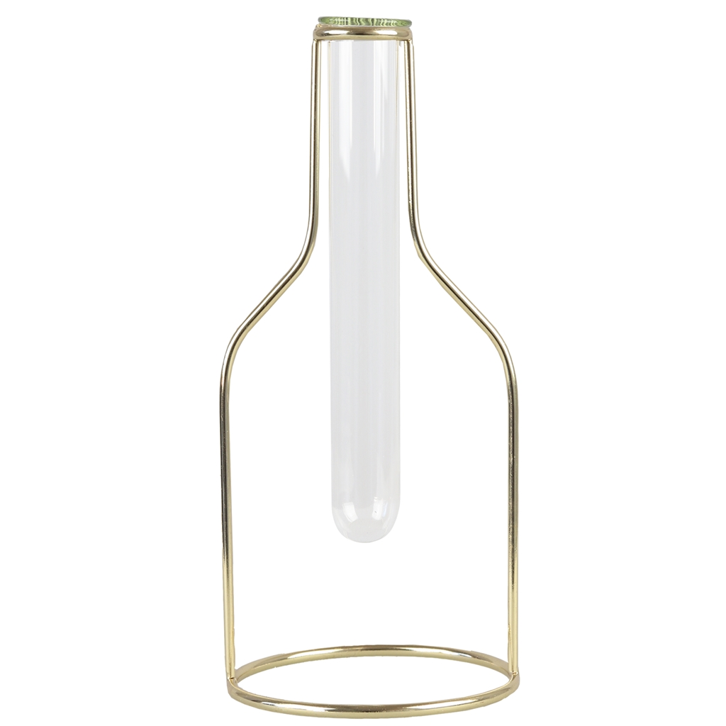 Designová váza - zkumavka se zlatým stojánkem vel. XL