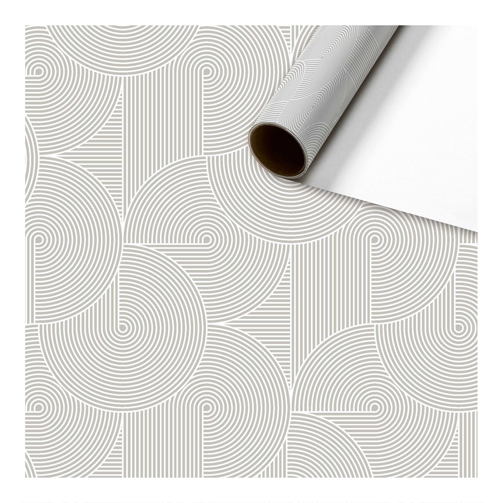 Krémový balicí papír s geometrickým ornamentem