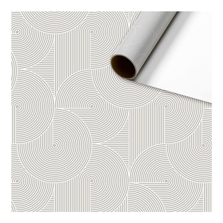 Krémový balicí papír s geometrickým ornamentem
