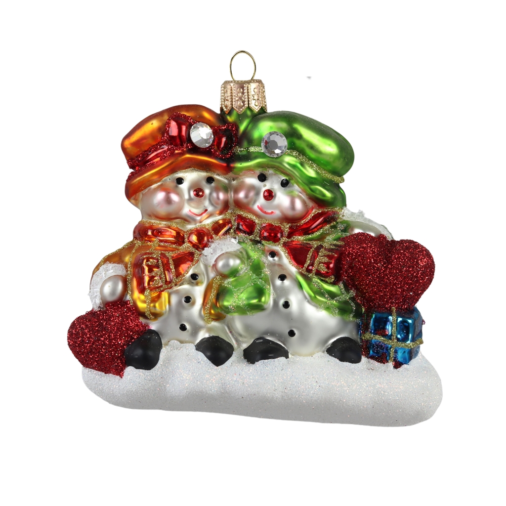 Vánoční figurka sněhuláčci s dárky
