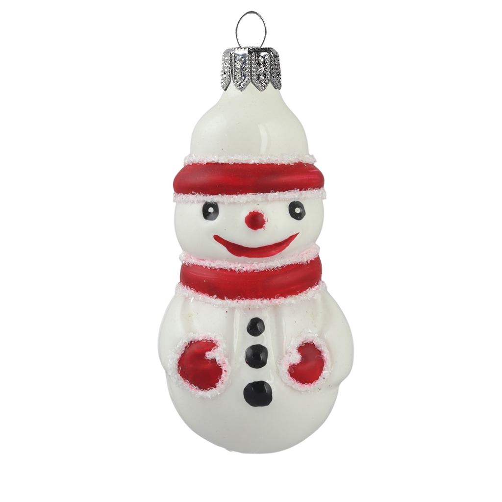 Vánoční figurka sněhuláček s čepicí