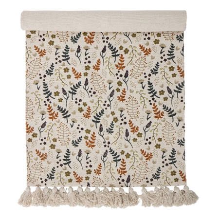 Cotton rug with meadow flowers