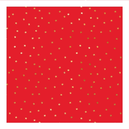 Red gift wrapping paper with golden stars