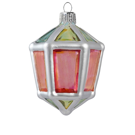 Glass ornament colorful lantern