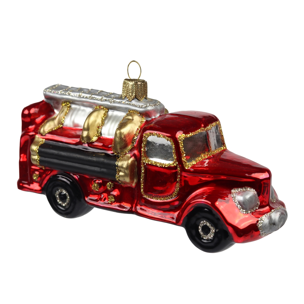 Vánoční ozdoba hasičský vůz