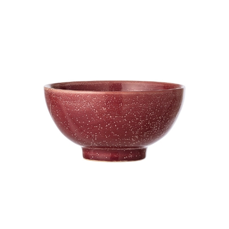 Serving bowl deep red glazed