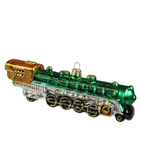 Green Express train Christmas ornament