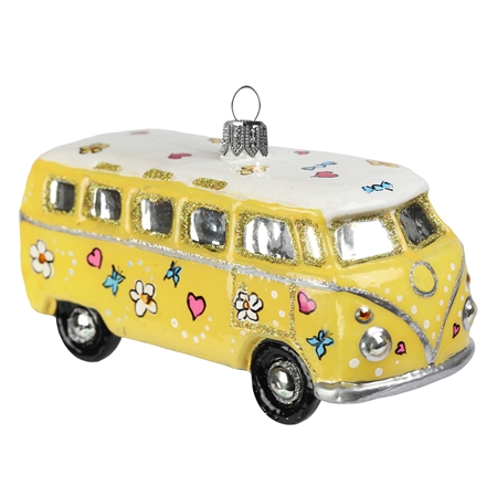 Autíčko retro bus žlutý hippie