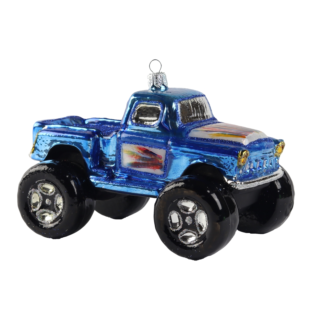 Vánoční dekorace monster Truck modrý