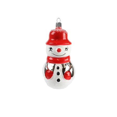 Christmas snowman with red hat