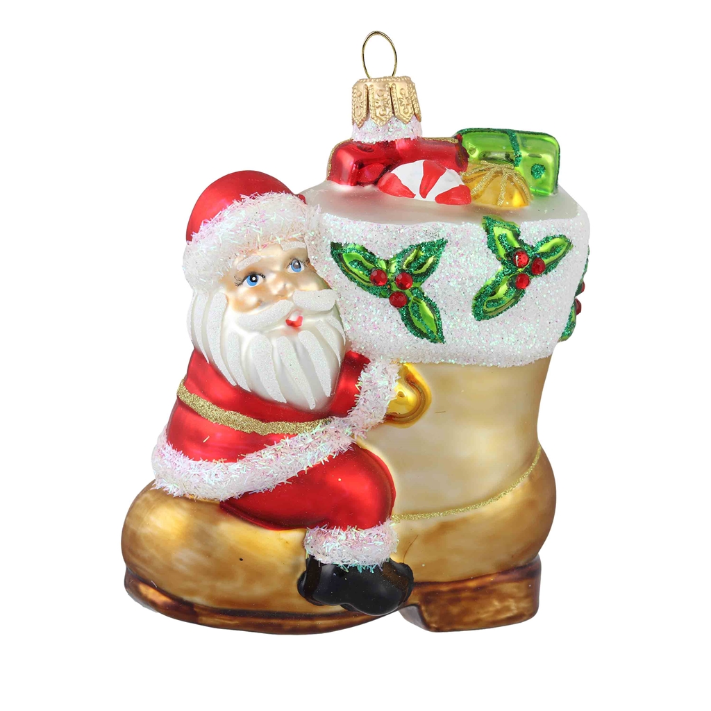 Vánoční Santa na botě