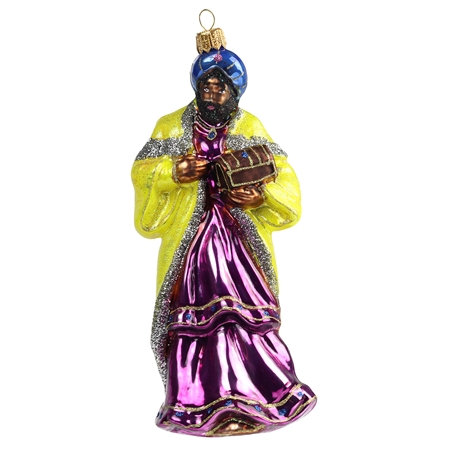 Figurine de Noël, Roi avec un coffre