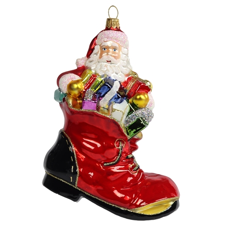 Vánoční figurka Santa v botě
