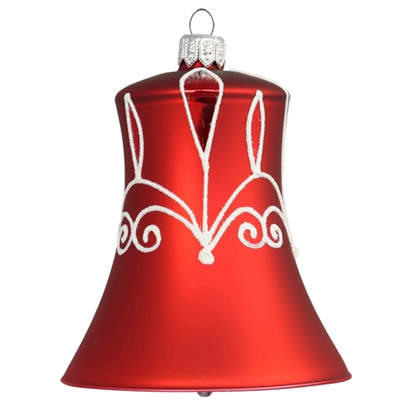 Red bell with white décor