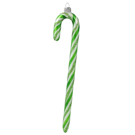 Glass candy cane green