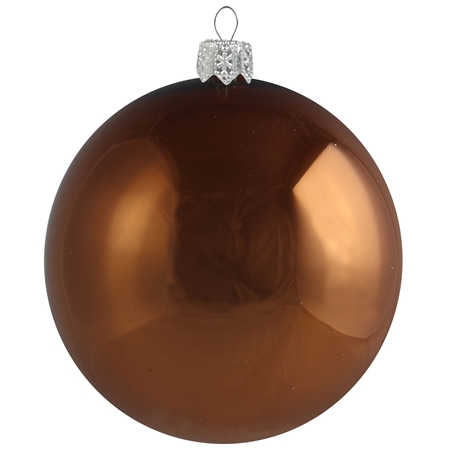 Glass Christmas ball brown