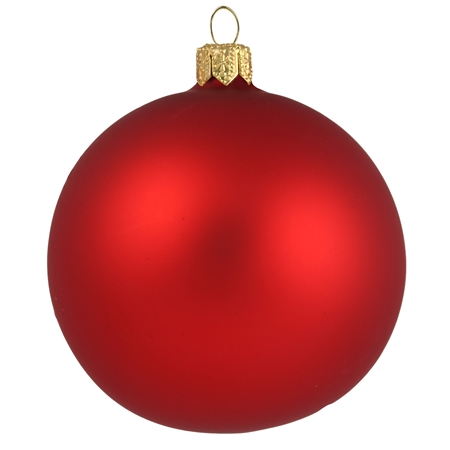 Vánoční koule červená mat