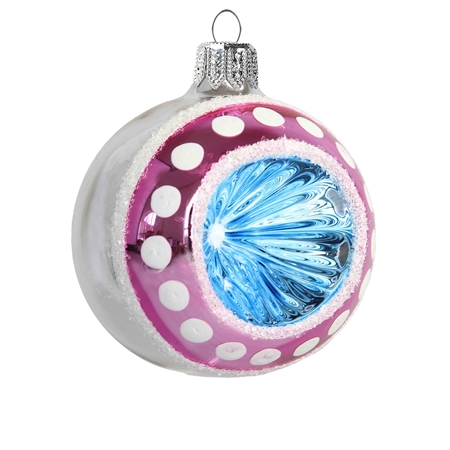 Christmas ornament with blue reflector