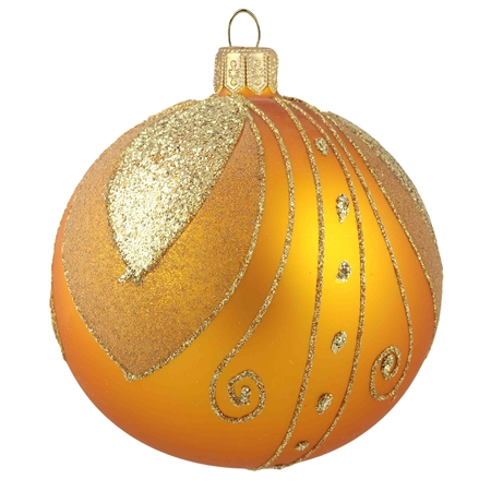 Vánoční baňka zlatá dekor