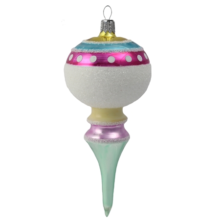Christmas ornament free-blown colorful shape