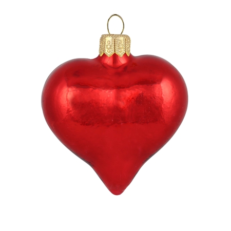 Christmas red glossy heart