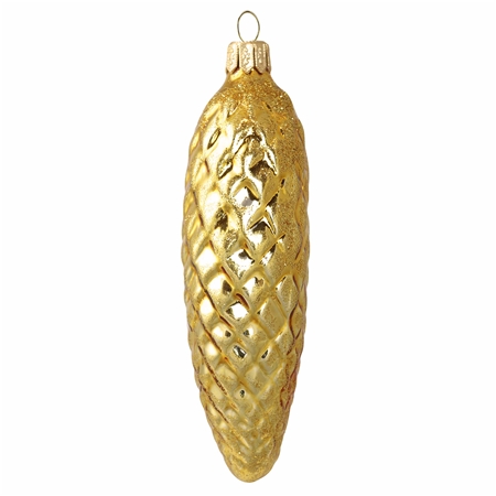 Gold cone Christmas ornament