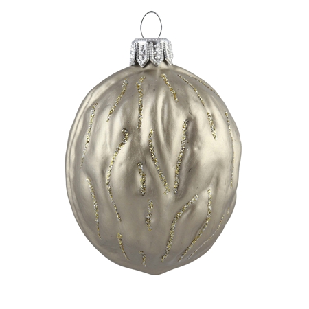Platinum shade walnut ornament