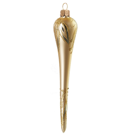 Gold icicle with leaves décor