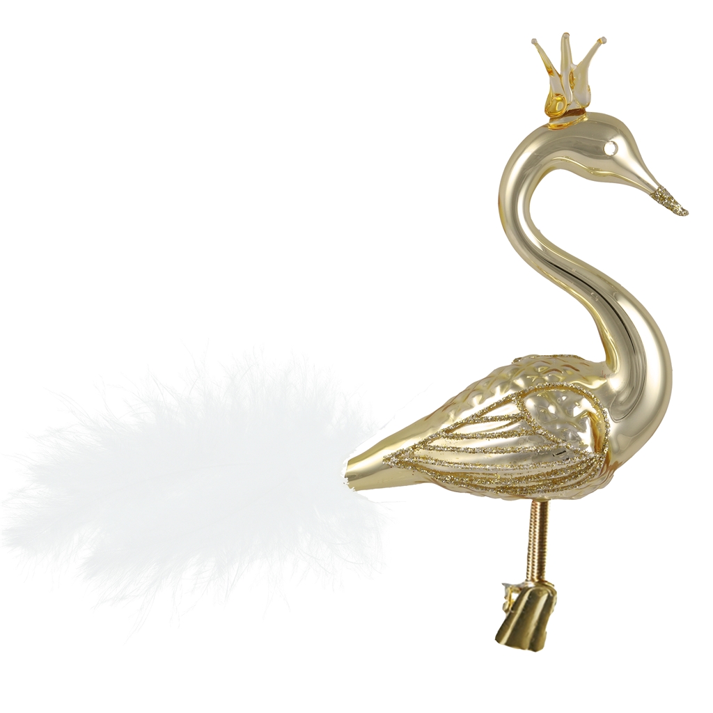 Labuť zlatá s korunkou a jemným dekorem