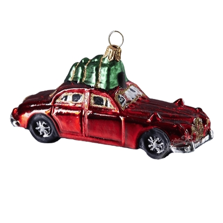 Vánoční dekorace autíčko se stromkem