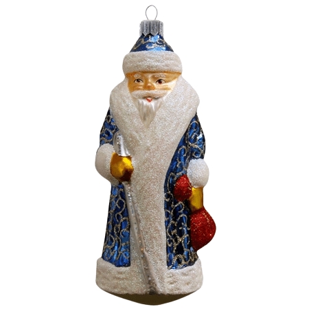 Figurine de Pere Noël avec une béquille